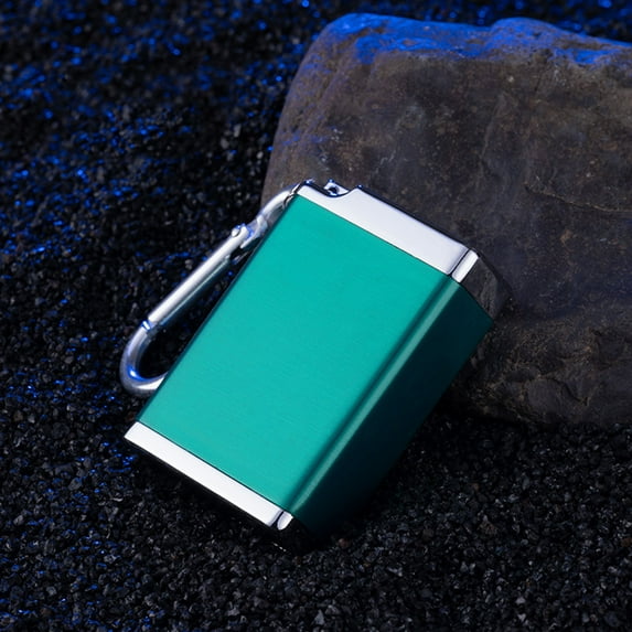 Mouliraty Ashtray Portable With Lid Ashtray Pocket Key Chain Ashtray To The Test Odors Container Light Ash Metal Leak-proof Mini Trash Can For Outdoor Use Camping