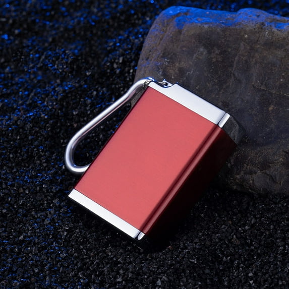 Mouliraty Ashtray Portable With Lid Ashtray Pocket Key Chain Ashtray To The Test Odors Container Light Ash Metal Leak-proof Mini Trash Can For Outdoor Use Camping