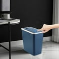 thumbnail image 1 of Mouliraty Bathroom Trash Can With Lid Garbage Can With Press Lid Plastic Wastebasket With Popup Lid For Toilet Office Bedroom Living Room, 1 of 6