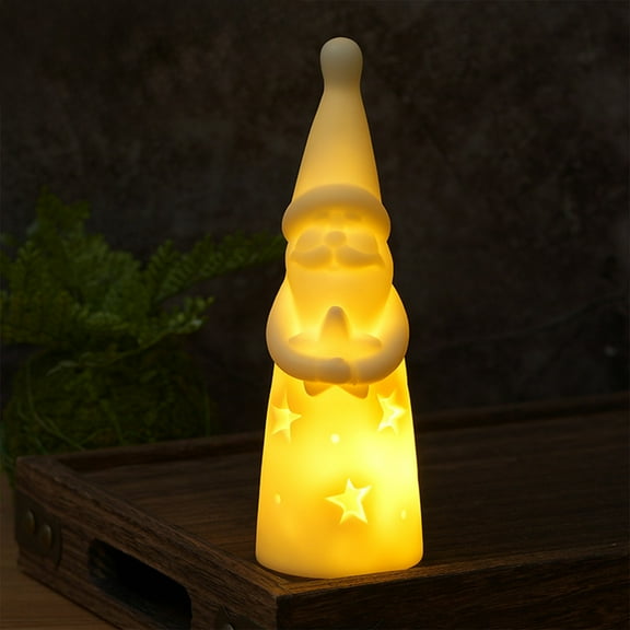 Mouliraty Border Christmas Night Light Bedroom Bedside Lamp Ambient Light LED Candle Light Three Styles