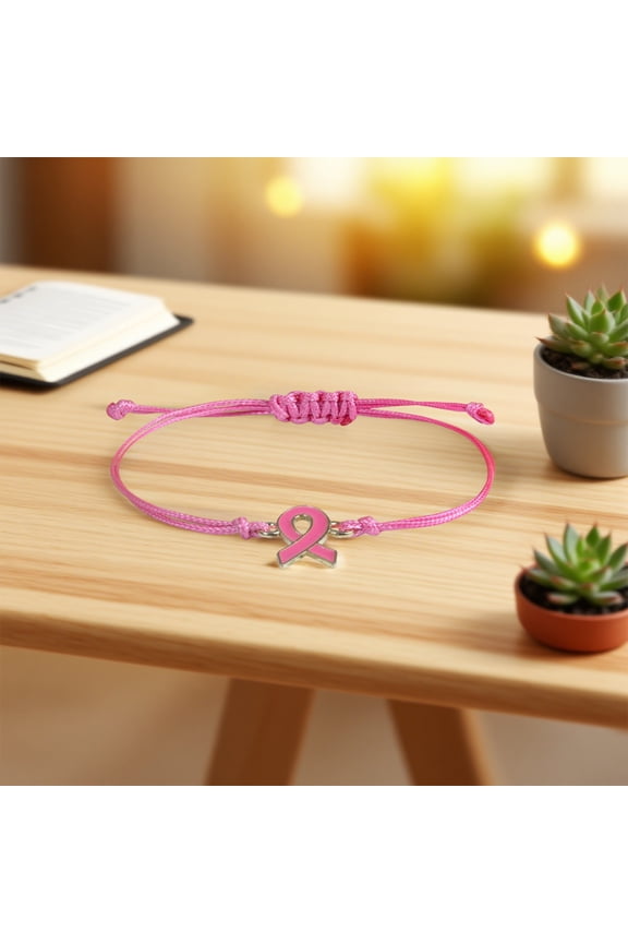 Breast Cancer Bracelet, Advocate The Bracelet for Women's Health Ribbon Bracelet Breast Illness Awareness Day Pull-Out Hand Chain Holiday Gift