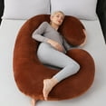 thumbnail image 1 of Mouliraty C-shaped Maternity Pillow Pillow Cover Washable Removable Maternity Pillow Cover, 1 of 9