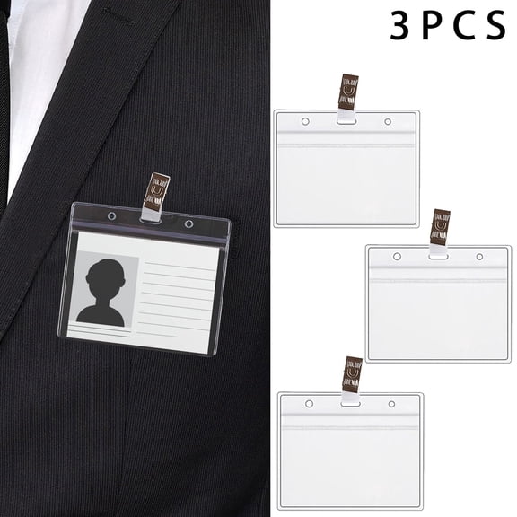 Mouliraty Card Protector Immunization Record Cards Clear Plastic Sleeve With Clip