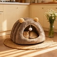 thumbnail image 1 of Mouliraty Cats Bed Cave Sleeping Bag, Warm Cats Bed for Winter Snuggles Season Just Gots Fluffier Calming Plushs Antis Anxiety Cuddler Beds with Removable Cushioned, Gray, 1 of 6