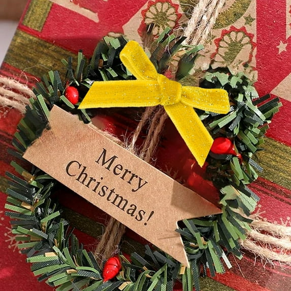 Mouliraty Christmas Bows, Glitter Velvet Ribbon Bow Christmas Decoration Mini Bow for DIY Christmas Tree Christmas Wreath Gift Bag Suitable For Festival Wedding Party Decoration, Yellow