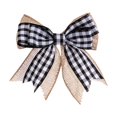 thumbnail image 1 of Mouliraty Christmas Bows, Plaid Christmas Tree Bows, 1 Pcs Rustic Burlap & Buffalo Check Bowknots for Tree, Wreath, Door Decoration, 1 of 7