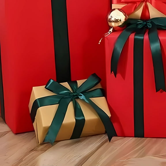 Mouliraty Christmas Decorations Bronzed Ribbon Wapiti Christmas Tree Decorations Ribbon Gift Wrap Ribbon