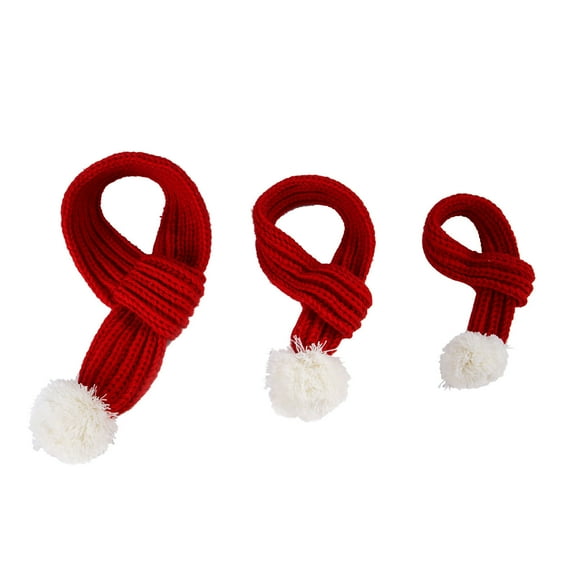 Vikakiooze Christmas Dog Scarf, Christmas Pet Red Scarf Knitting Pet Dog Neck Scarf Warm Soft Knitting For Large Medium Dogs Winter Warmer