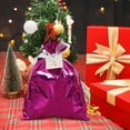 thumbnail image 1 of Mouliraty Christmas Drawstring Gift Bags with Tags, Tie String Christmas Candy Bag Elks Santa Tie String Bundle Pocket Candy Gift Bag, Purple, 1 of 5