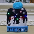 thumbnail image 1 of Mouliraty Christmas Hats, Christmas Decorations Knitted Colorful Luminous Hats High-end for The Elderly, Holiday Xmas Christmas Party Supplies, H, 1 of 5