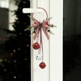 thumbnail image 1 of Vikakiooze Christmas Jingle Bells, Christmas Door Colorful Metal Hanging Ornament with Festive Bow for Holiday Wall Decoration Front Porch or Home Entryway, A, 1 of 7