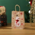 thumbnail image 1 of Mouliraty Christmas Kraft Paper Bags Gift Bags With Handles Christmas Snack Bags Holiday Paper Bags Party Gift Bags Party Supplies 10.6 Inches X 8.3 Inches X 4.3 Inches, 1 of 6