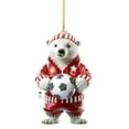 thumbnail image 1 of Mouliraty Christmas Polar Bear Ornament, Home Decorations Cute Bear Christmas Scene Decoration Pendant, 1 of 4