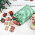 thumbnail image 1 of Mouliraty Christmas Santa Sack, Christmas Plaid Cloth Bundle Pocket Drawstring Easy to Pull Christmas Gift Bag Candy Bag, Christmas Party Supplies Favors, Green, 1 of 6