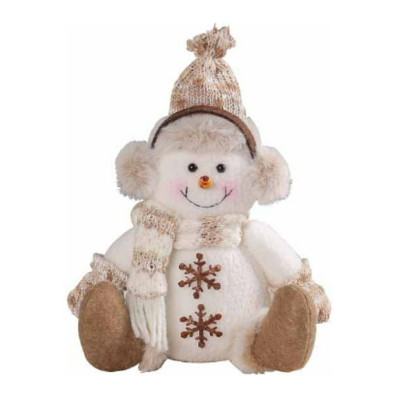 Mouliraty Christmas Short Legged Snowman Doll Warm Brown Knitted Doll Rudolf Decoration Dwarf Goblin Doll Christmas Decoration