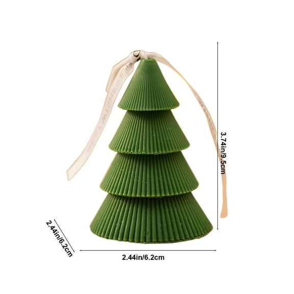 Mouliraty Christmas Tree Candles, 3.74in Scented Seasonal Celebration Candles, Xmas Décor for Table Centerpiece, Christmas Ideas Handmade Gift