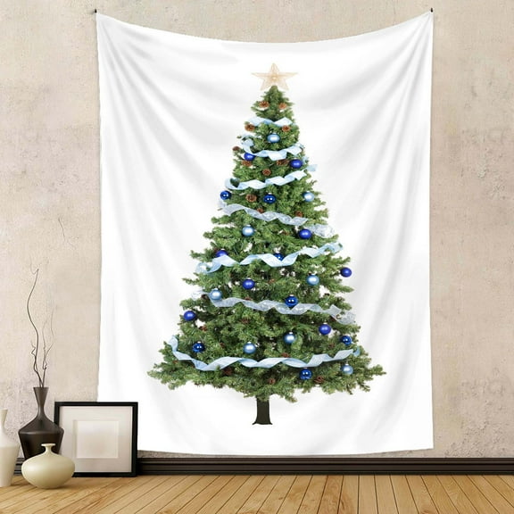 Mouliraty Christmas Tree Tapestry Green Tree Decorative Wall Hanging Home Decor Decoration