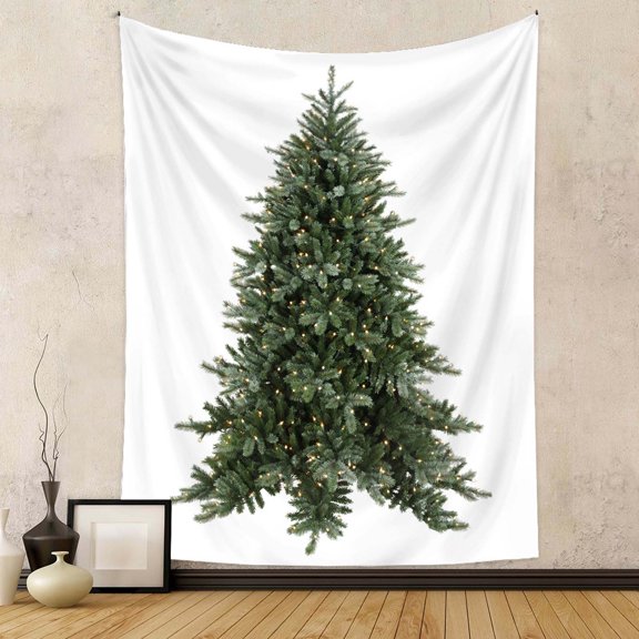 Vikakiooze Christmas Tree Tapestry Green Tree Decorative Wall Hanging Home Decor Decoration