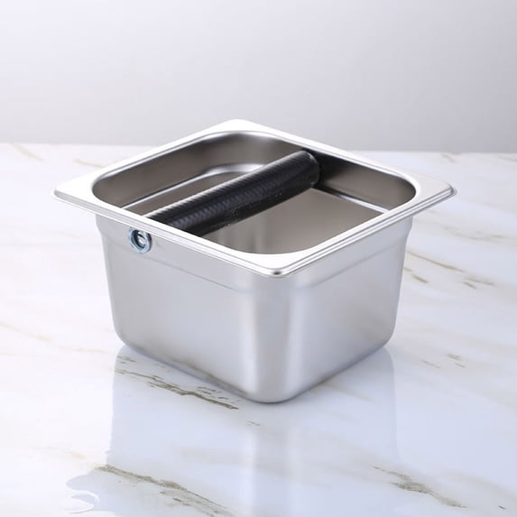 Mouliraty Coffee Gounds Box Stainless Steel Box Built-in Container for Coffee