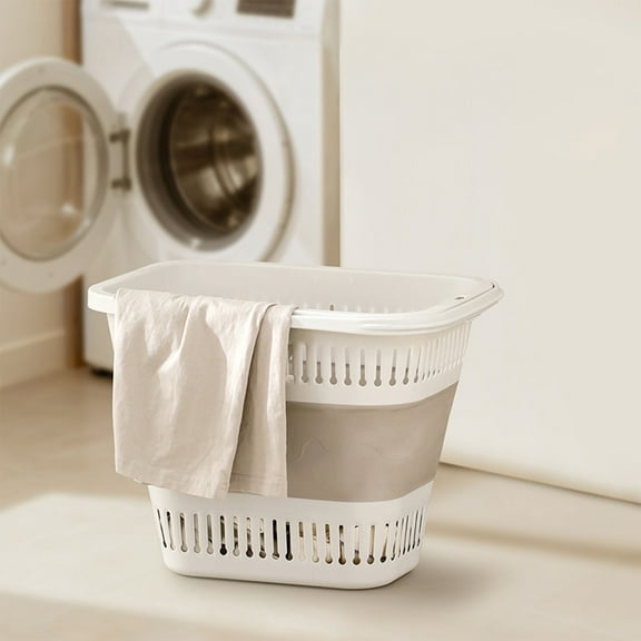 Mouliraty Collapsible Laundry Baskets Plastic, 13x10.63x6.3 in Foldable Laundry Basket Clothes Storage Basket, with Handles, Durable,Space Saver