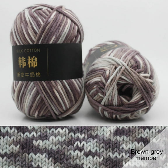 Mouliraty Colorful Hand Knitting 50g Knitting Crochet Milk Soft Baby Cotton Wool Yarn