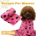 thumbnail image 1 of Vikakiooze Comfortable Soft Friendly Blanket Pet Products Rose Red Claw Printing, 1 of 5