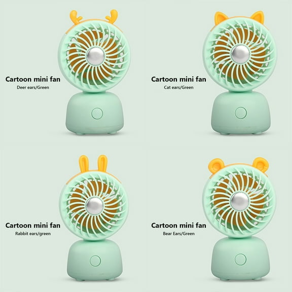 Mouliraty Cute Pet Ears Shaped Mini Fan, USB Charging, Adjustable Wind Speed, the Fan is Small Enough, Perfect for Outdoor Activities such as Travelling, Party, Camping, Hiking etc.