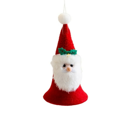 Mouliraty Cute Santa Claus, Snowman & Reindeer Bell Ornaments, 5.51in Christmas Tree Decorations, Xmas Hanging Figurines for Home, Holiday Party Supplies
