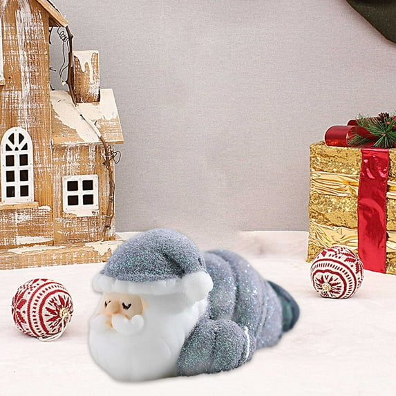 Mouliraty Desk Topper Santa Statue Christmas Santa Claus Ornaments Mini Figurines Decoration Xmas Snow Statues Holiday Party Supplies Mixed Style