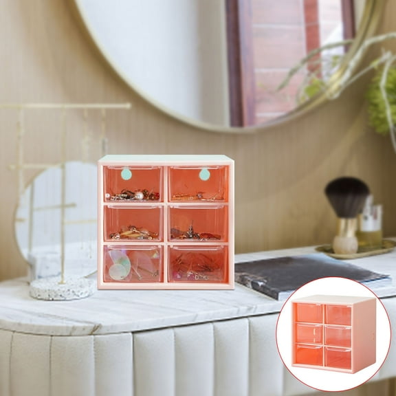 Mouliraty Desktop Organizer, Detachable Mini 6 Drawer Station Office Home Collection Small Items Arts And Crafts