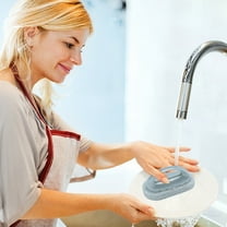 Mouliraty Dish Scrubbers With Handle For Kitchen Clean Sponge Spongy Dishwashing Sponge Wipe Brush Wipe Cleaning Supplies