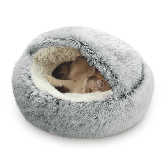 Vikakiooze Dog Round Pet Winter Warm Sleeping Bag Long Soft Pet Bed Calming Bed