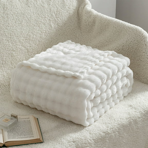 Mouliraty Down Blanke Nap Blanket Sofa Blanket Imitation Down Blanket Milk Blanket