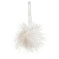 thumbnail image 1 of Mouliraty Furry Christmas Balls Ornaments, Christmas Long Fuzzy PomPom Tree Ornaments Festive Hanging Decorations, White, 1 of 5
