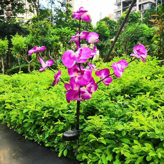 Mouliraty Garden Lamp 20Pcs Flower Solar Orchid Lights