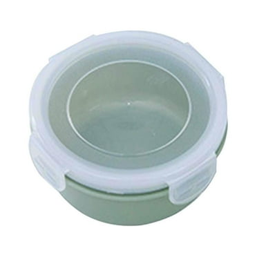 Mouliraty Glass Food Storage Containers, Food Refrigerator Storage Box Plastic Mini Storage Box Round Small Lunch Box, Clear for Food, Drinks, Vegetable