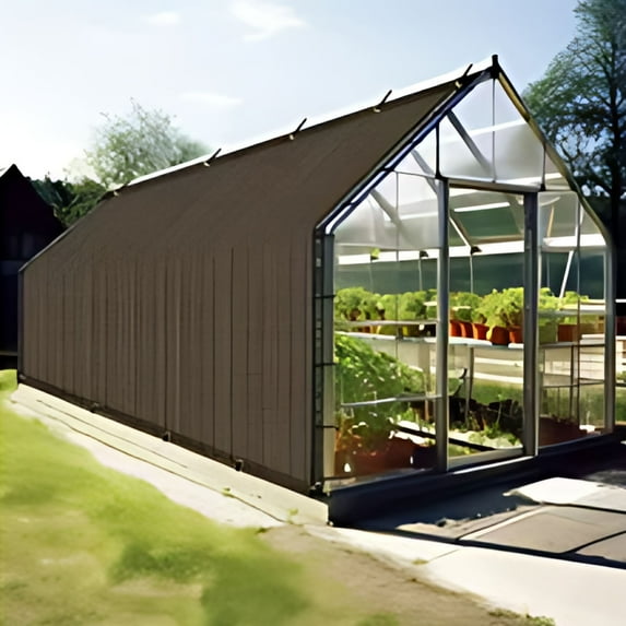 Mouliraty Good Coffee Brown Perforated Shade Net For Courtyard Balcony Privateand Protection