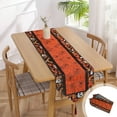 thumbnail image 1 of Vikakiooze Halloween Cobwebs Pumpkin And Linen Table Runner With Pendant Suitable For Long Tables Or Candlestick Decoration Size 70.8x12.9Inches, 1 of 6
