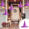 thumbnail image 1 of Mouliraty Halloween Witch Hat, Halloween Hat Cloth Wizard Hat, Party Hats for Adults Halloween Costume Accessories, Purple, 1 of 6