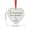 thumbnail image 1 of Mouliraty I Wish You Lived Door Gifts For Friend Valentine's Day OrnamentSister Outdoor Decorations Valentine's Day Heart Hanging Ornaments Outdoor Valent, 1 of 4