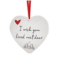 thumbnail image 1 of Mouliraty I Wish You Lived Door Gifts For Friend Valentine's Day OrnamentSister Outdoor Decorations Valentine's Day Heart Hanging Ornaments Outdoor Valent, 1 of 2