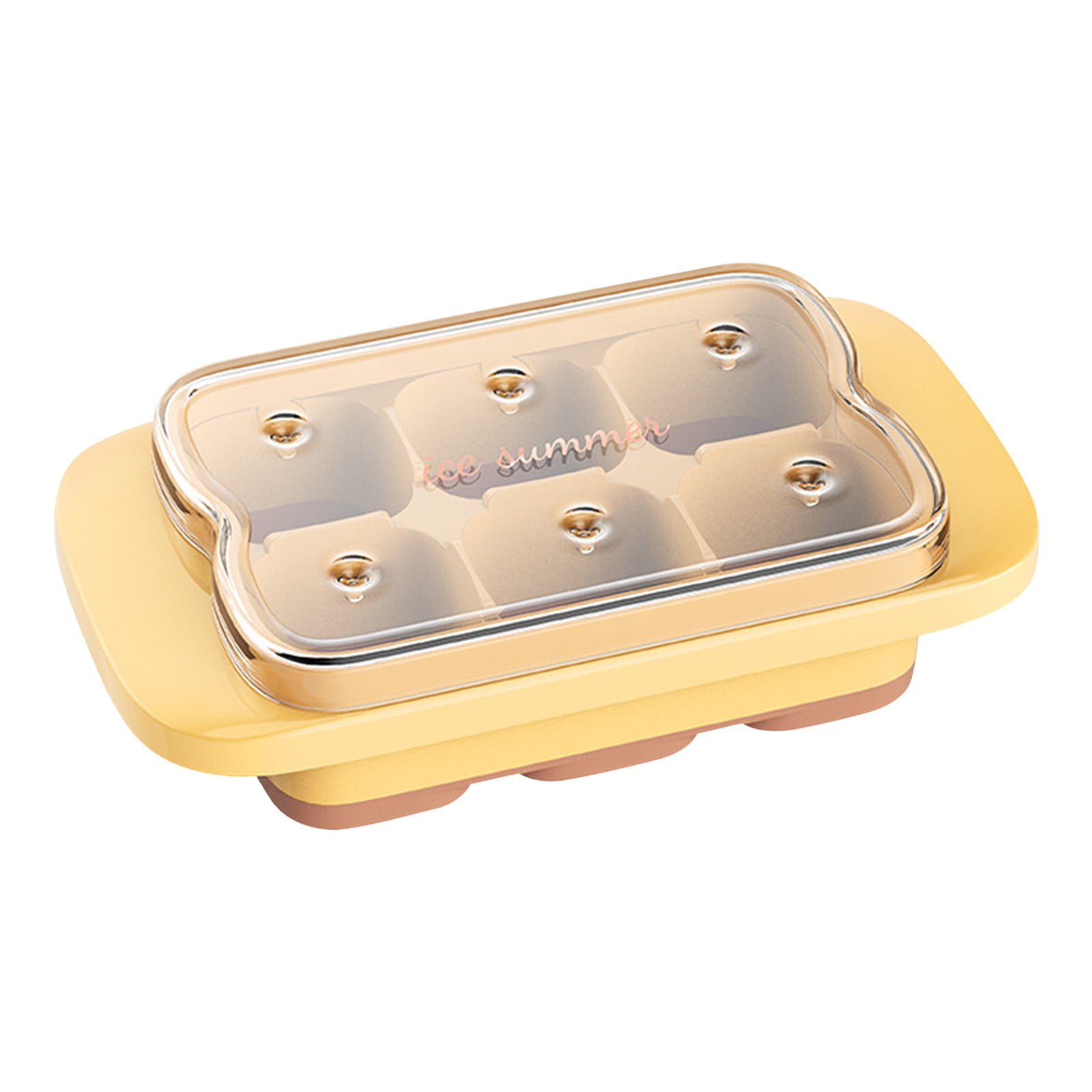 Mouliraty Ice Cube Tray with Lid 6 Hole Ice Cubes Molding 2023 New Ice
