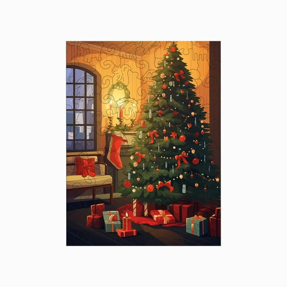 Mouliraty LED Christmas Tree Night Light, Table Lamp, Xmas Home Decor, Battery Operated, Holiday Lighting for Living Room, Bedroom & Party, Christmas Decorations for Home