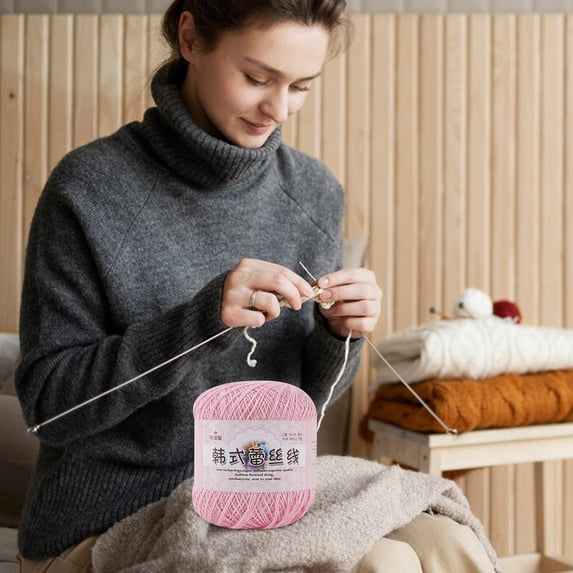 Mouliraty Lace Thread DIY Woven Mercerized Baby Fine Thread Crochet Yarn