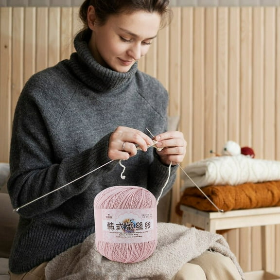 Mouliraty Lace Thread DIY Woven Mercerized Baby Fine Thread Crochet Yarn