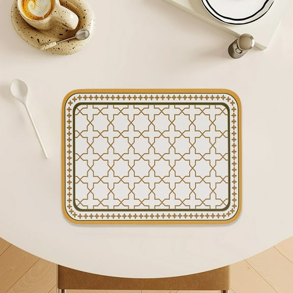 Mouliraty Leather Placemats Oil-proof Western-style Placemats Table Mats Heat Insulating Mats Bowl Mats