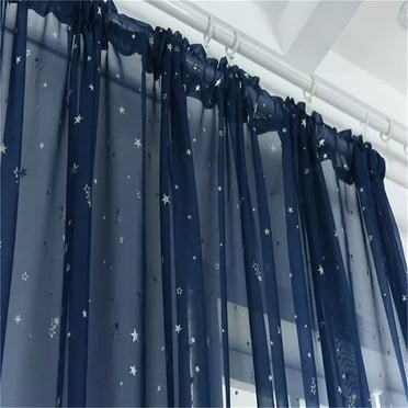 Mouliraty Leaves Sheer Curtain Window Voile Drape Valance 1 Panel Fabric