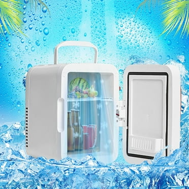 Mouliraty Mini Refrigerator 4L Quiet Heating Freezing Portable Compact Fridge For Home Car Student Dormitory US Plug 110V