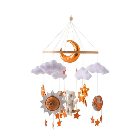 Mouliraty Mobile Support For Infant Bed Mobile Wooden Felts Infant Bed Newborn Prezzie Decoration Newborn Prezzie For Infant And Girls Hanging Wind Chimes Bed