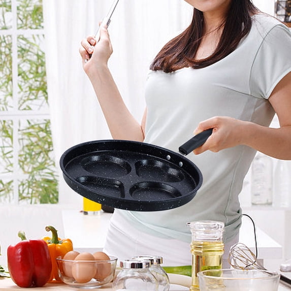 Vikakiooze Non-stick Pan Household Small Pancake Pan Four-hole Frying Pan For Hamburger